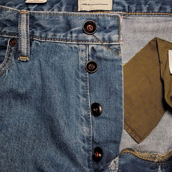 TODD SNYDER Relaxed Fit Selvedge Button Fly Jeans Men’s 35x32 MSR 36x32 NWT - Picture 7 of 16
